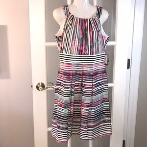 NINE WEST multi color dress size 10